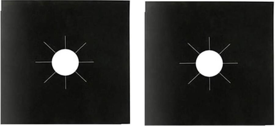 Fornuis Beschermers Kookplaat Covers Schoon Koken Herbruikbaar & Op x 27 cm Zwart