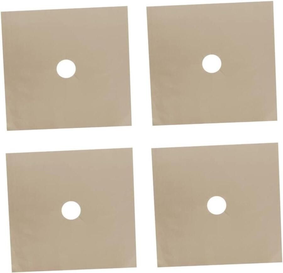 Fornuis Beschermers Kookplaat Matten Keuken Schoonhouden Antiaanbaklaag 27 x 27cm Beige