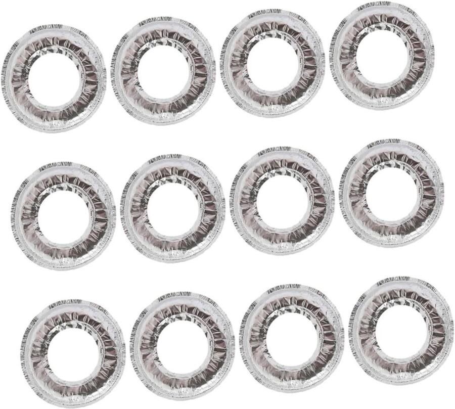 Fornuis Beschermers Kookplaat Voeringen Keuken Schoonhouden Oliebestendig Aluminiumfolie 23 x 23 cm Zilver