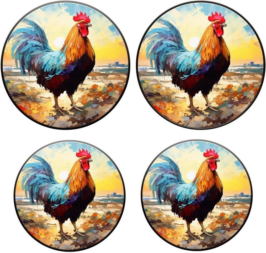 Fornuis Brander Covers Kookplaat Beschermers Keuken Organisatie Set van 4 8 en 10 inch Kleurrijk Haan