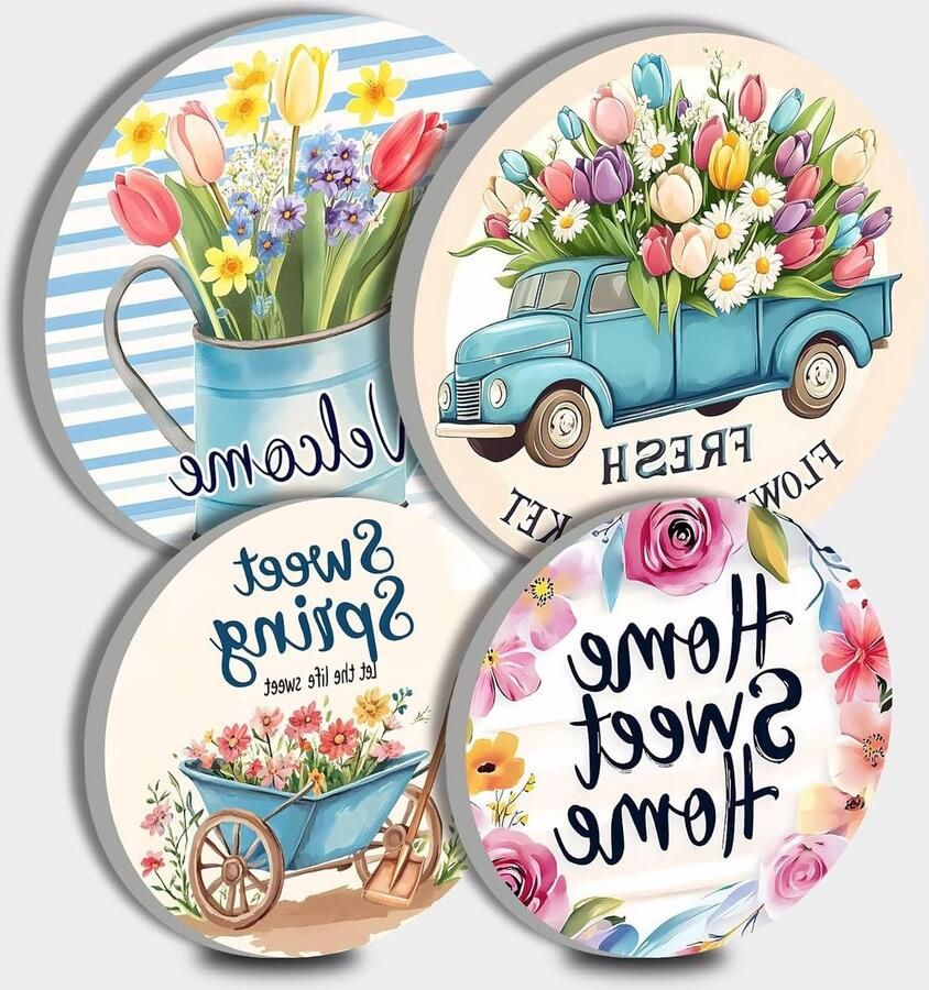 Fornuis Brander Covers Kookplaat Decoratie Keuken Verfraaien Bloemen Boerderij Stijl 4 Stuks 8 & 10 Inch