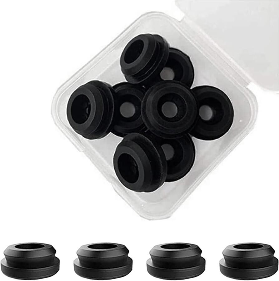 Fornuis Doorvoertules Kachel Rubberen Ring Keuken Bescherming 8 Stuks Set Compact Formaat Zwart