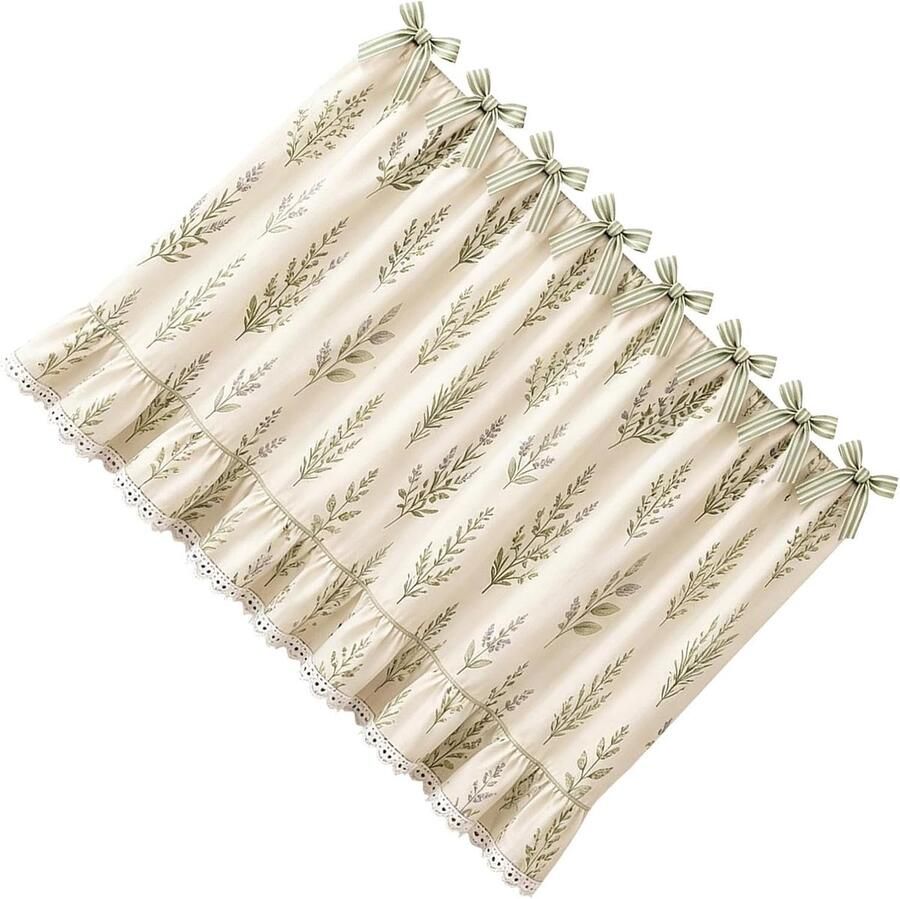 Fornuis Gordijnen Ovenrok Decoratie Keuken Verfraaien Handgemaakte Rustieke Stijl 77x55 cm Beige - Foto 1