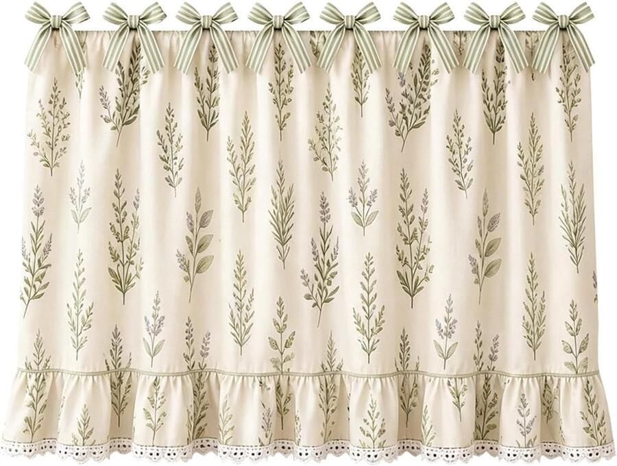 Fornuis Gordijnen Ovenrok Decoratie Keuken Verfraaien Handgemaakte Rustieke Stijl 77x55 cm Wit