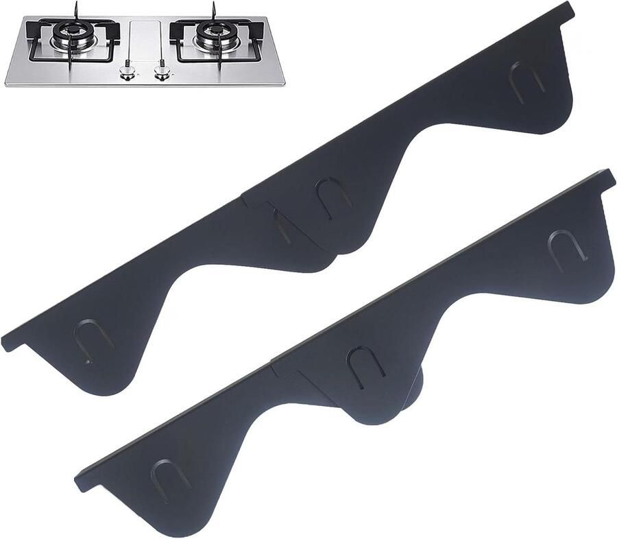 Fornuis Guard Aanrecht Slot Cover Roestvrij Staal Intrekbare Oven Edge Guard Set van 2 voor Keuken Werkbladen Kookplaten Crack Sink Slot