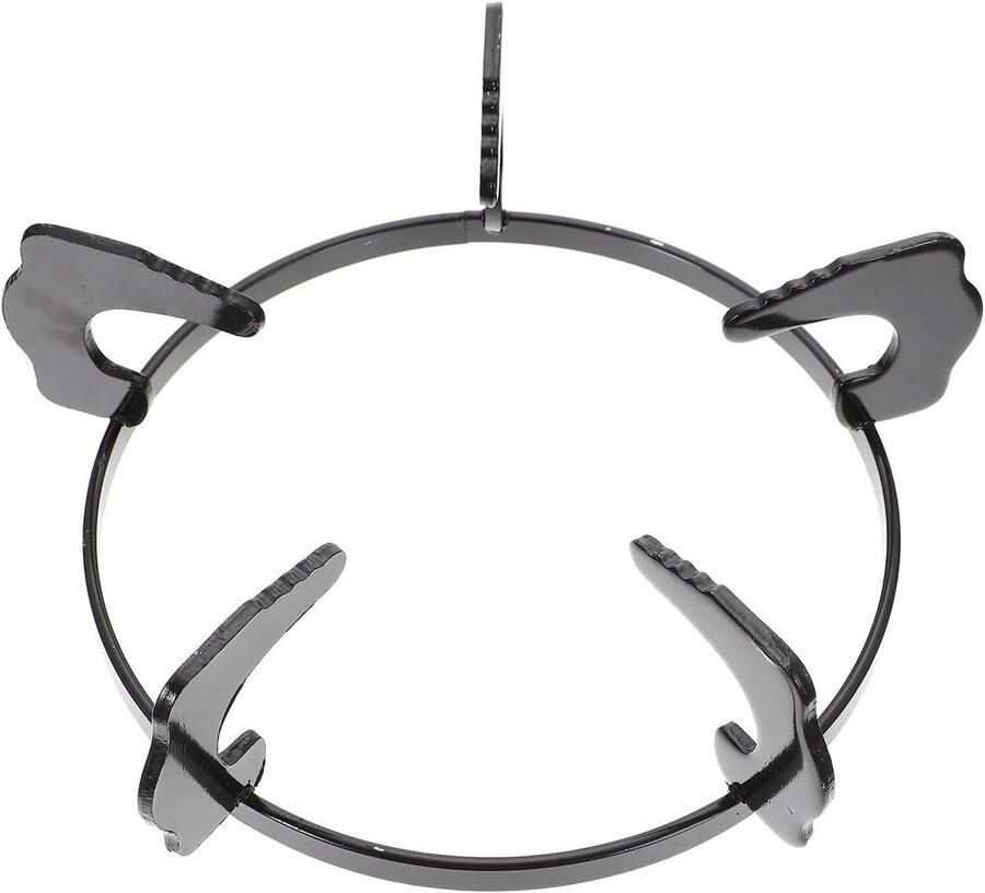 Fornuis Houder Gasring Pannenhouder Gelijkmatige Warmte Robuuste Constructie 18 cm Diameter Zwart