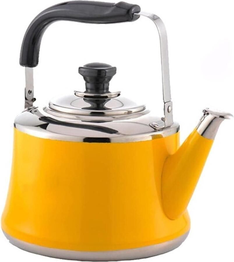 Fornuis Ketel Thee Ketel Waterkoker Water Koken Fluitende Tuit 2L Geel