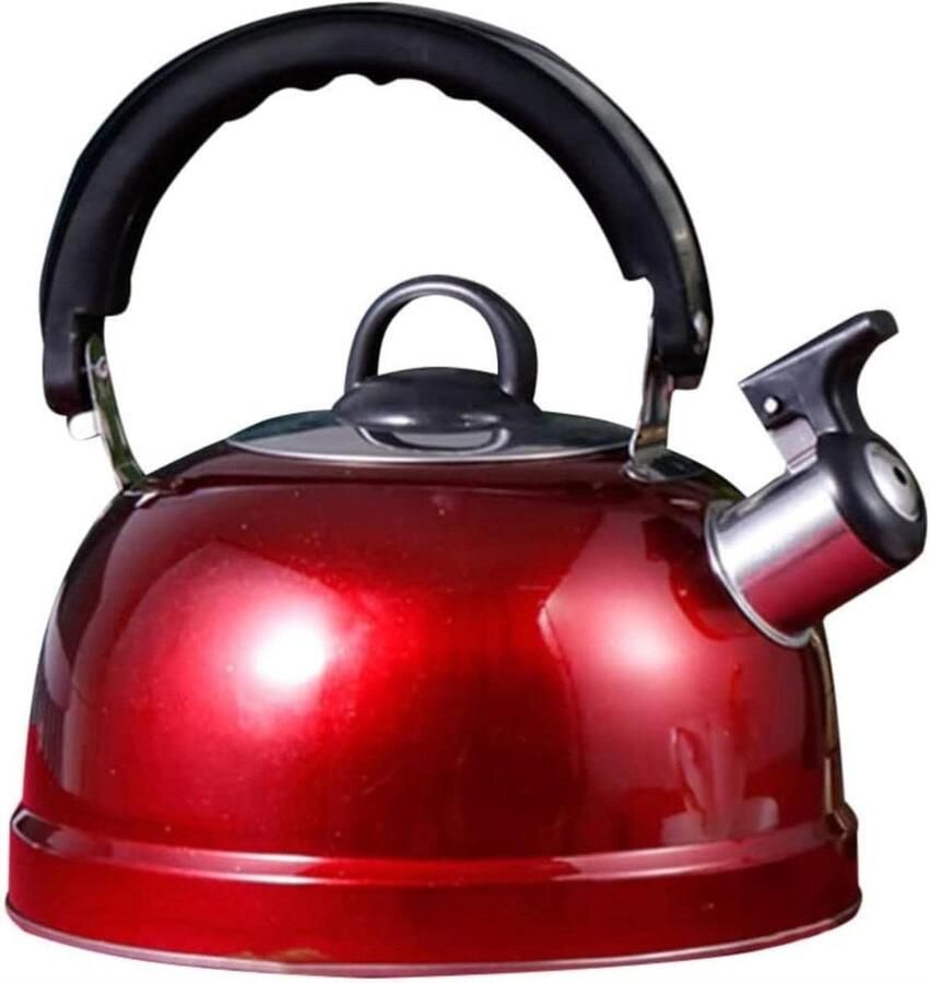 Fornuis Ketel Theepot Waterkoker Heet Water Maken Fluitend Geluid 3L Capaciteit Rood