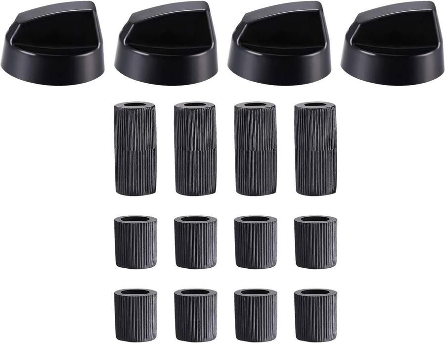 Fornuis Knoppen Bedieningsknoppen Oven Keuken Reparatie 4 Stuks Set 10x6x6 cm Zwart