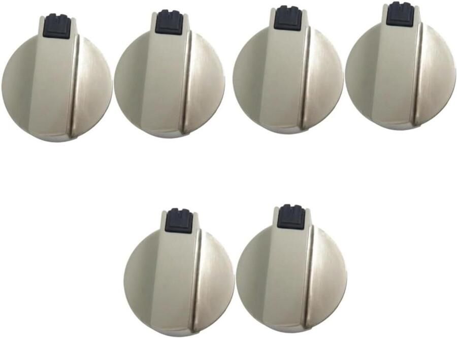 Fornuis Knoppen Gaskookplaat Bedieningsknoppen Koken Aanpassen Zinklegering Materiaal 8 mm Gat Diameter Zilver