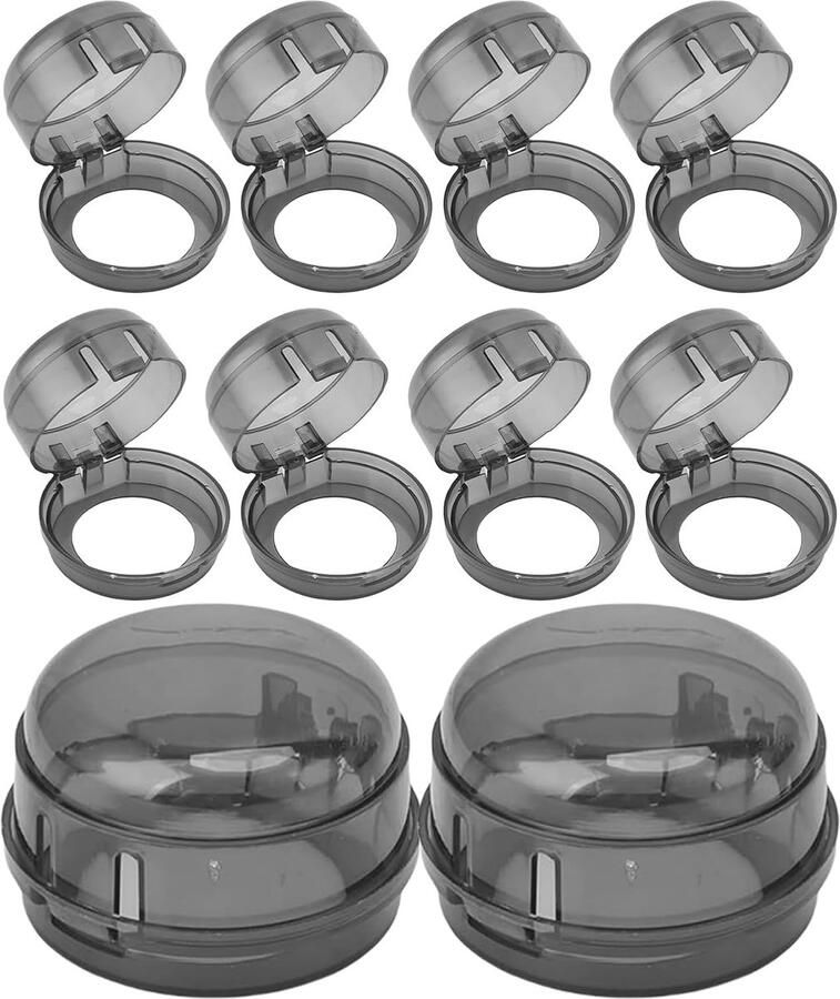 Fornuis Knoppen Veiligheid deksels Kinderen beschermen Eenvoudige bediening 15 x 15 x 3 cm Zwart
