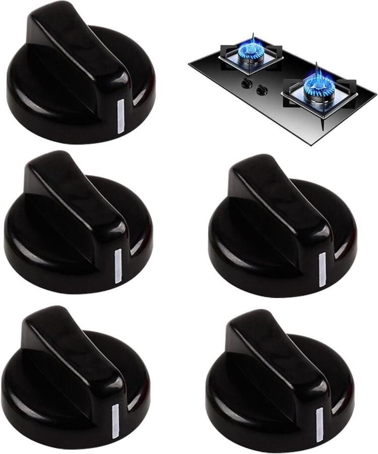 Fornuis Knoppen Vervanging Kookknoppen Universeel Keuken Reparatie Vlamvertragend Plastic 8 mm Sleuf Zwart