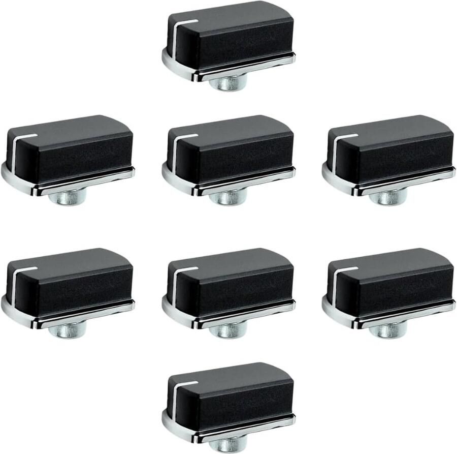 Fornuis Oven Knop Bedieningsknop Wijzerplaat Kookplaat Reparatie 8 Stuks Set Standaard Maat Zwart