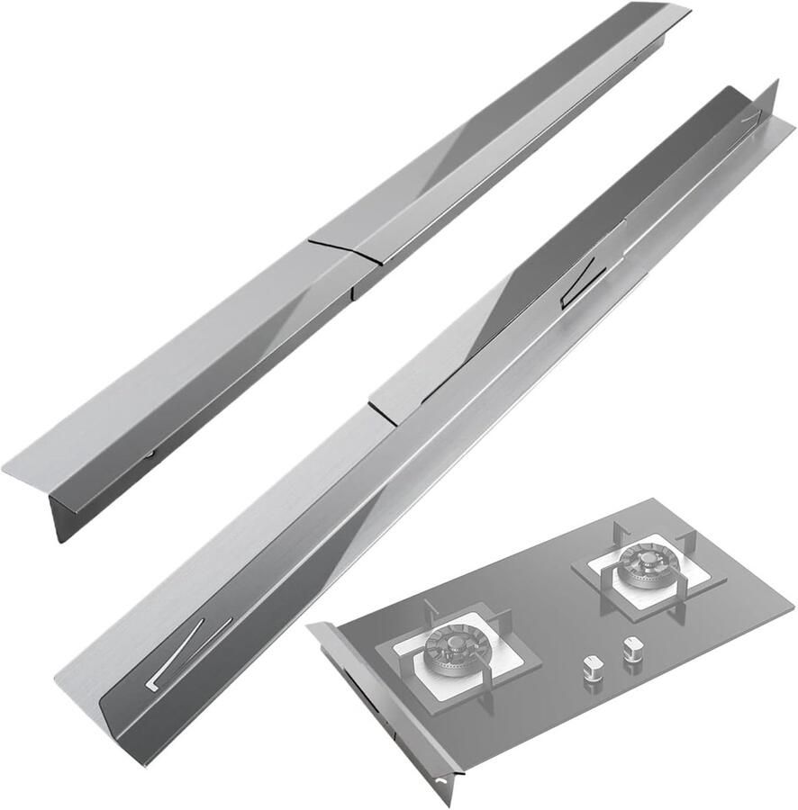 Kookplaat Randbeschermers Kookplaat Afdekking Keuken Schoonhouden Hittebestendig Uitschuifbaar 40x5x5cm