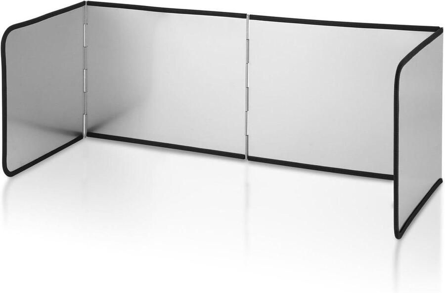 Fornuis Spatscherm Opklapbaar Scherm Koken Beschermen Eenvoudig Reinigen 76 cm Breed Zilver - Foto 1