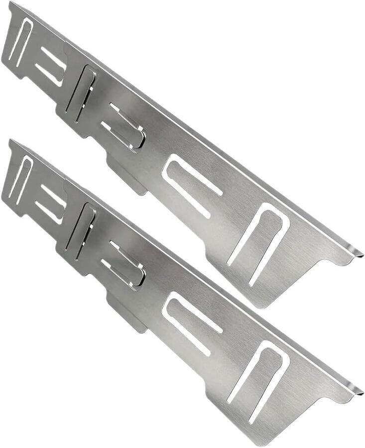 Fornuis Spleet Afdekking Aanrecht Beschermer Keuken Schoonhouden Intrekbaar Roestvrij Staal 35x10x2cm Zilver