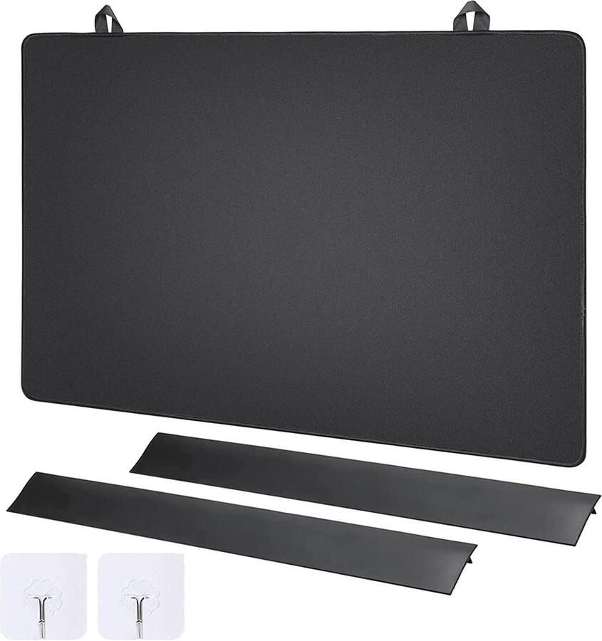 Fornuis Top Cover Kookplaat Beschermer Keuken Organiseren Hittebestendig Rubber 724 x 521 cm Zwart