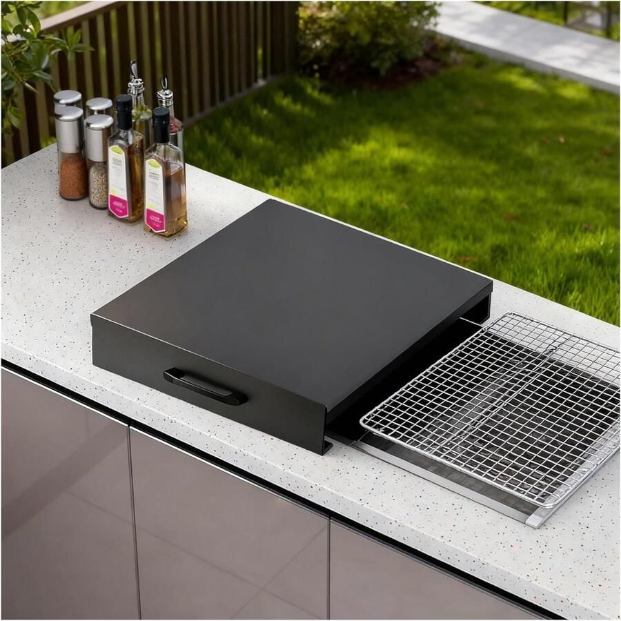 Fornuis Top Cover Kookplaat Protector Keuken Ruimte Maximaliseren Duurzaam Koolstofstaal 35.4 x 13.78 Inch Zwart