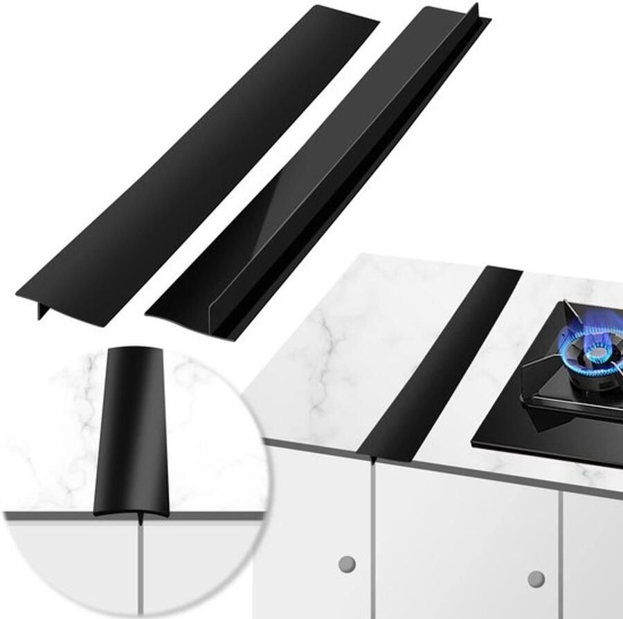 Fornuisafdekking 76 cm Siliconen Antislip Eenvoudig te installeren Vaatwasserbestendig Hoogwaardige kwaliteit Gap Cover - Foto 1