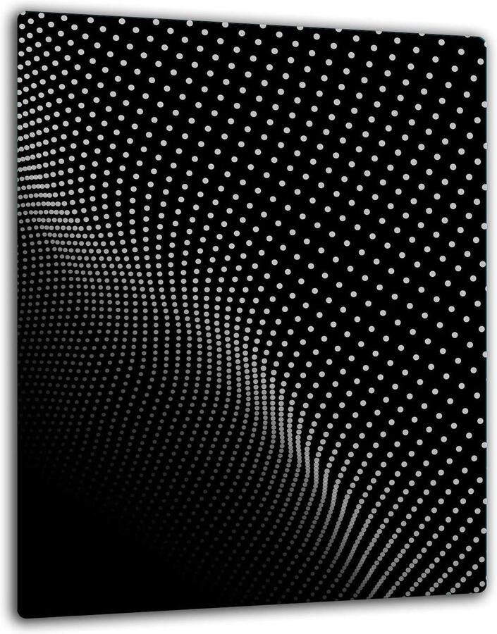 Fornuisafdekplaat Glas Kookplaat Beschermer Extra Werkruimte Krasbestendig Materiaal 40 x 52 cm Zwart