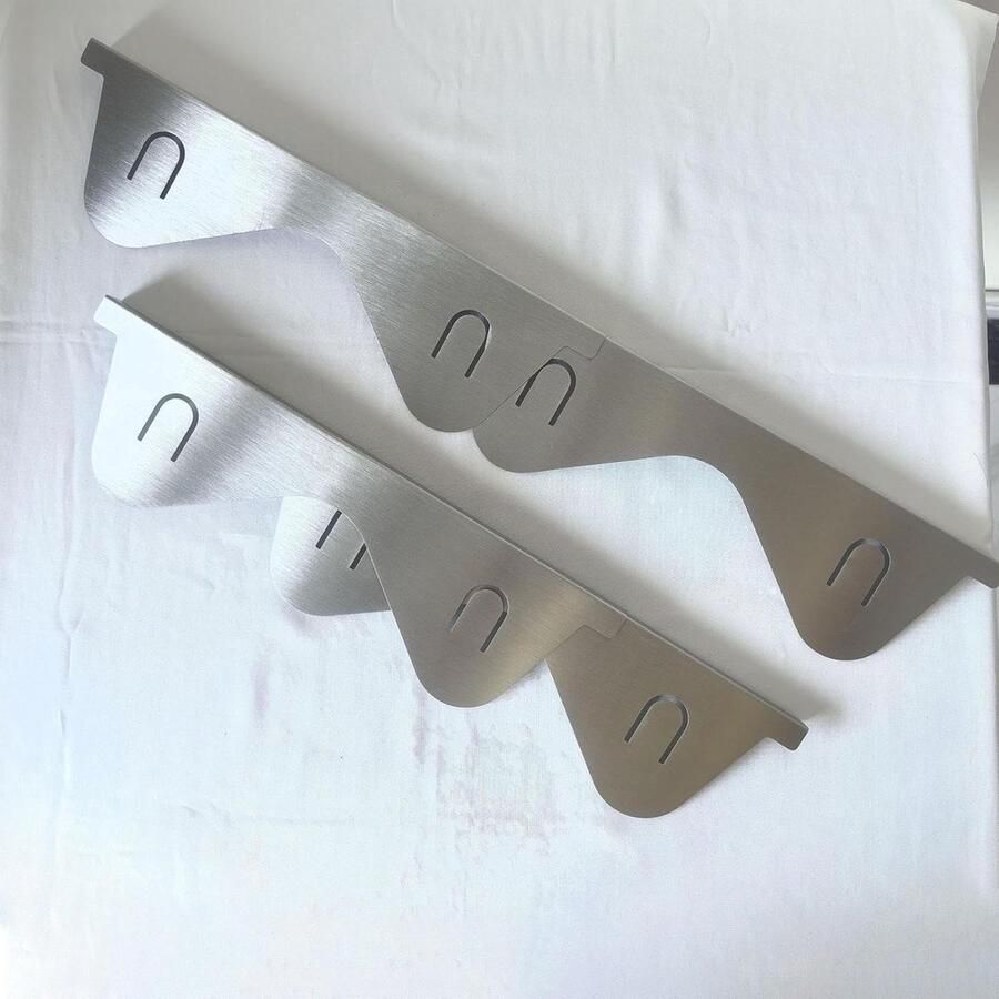 Fornuisbeschermer Set Kookplaat Bescherming Keuken Opruimen Verstelbare RVS Vulstrips 35-70 cm Lengte Zilver