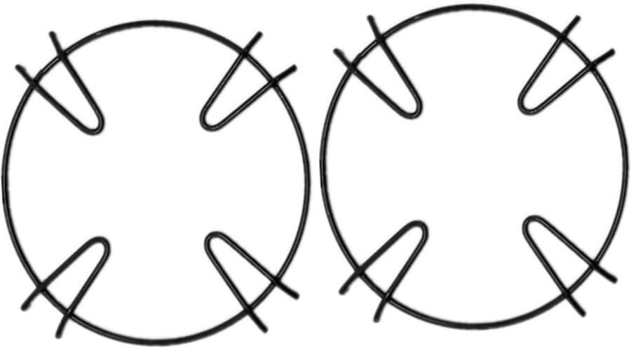 Fornuisbeugels Kookplaatrekjes Stabiel Koken Antislip Oppervlak 18.2x18.2cm Zwart