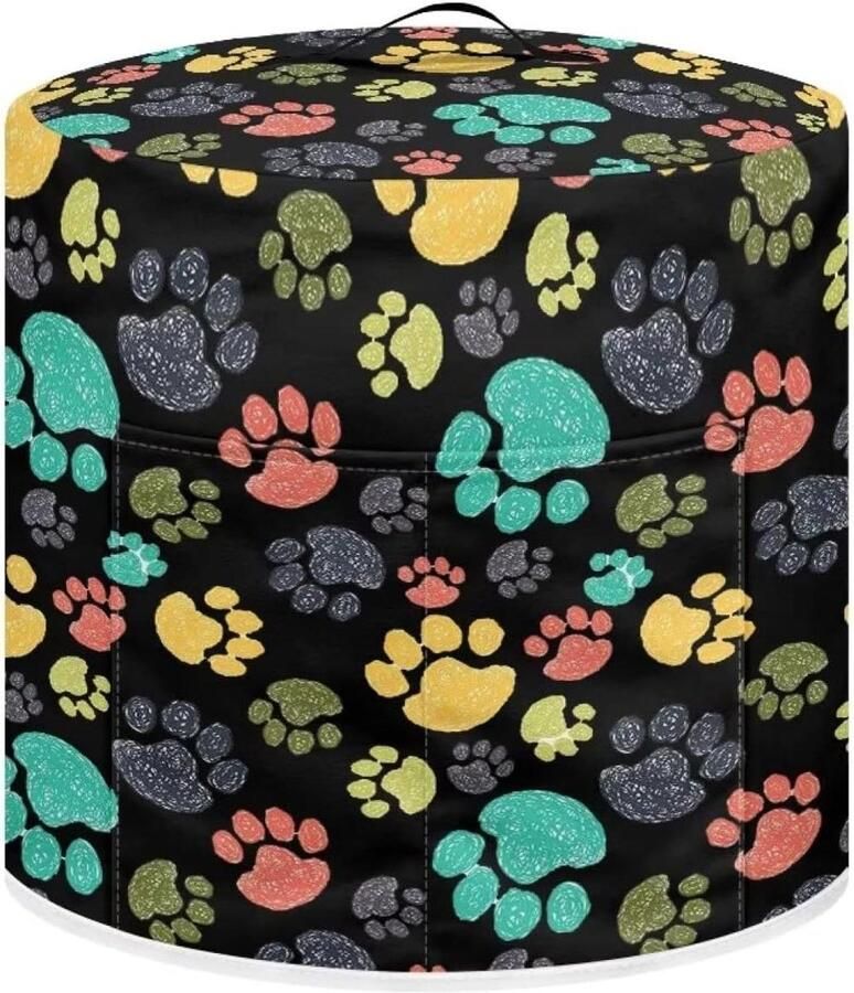 Fornuisdeksel Slowcooker Apparaathoes Stofkap Keuken Organisatie Met Opbergvak 6 Quart Gekleurde Hond Poot