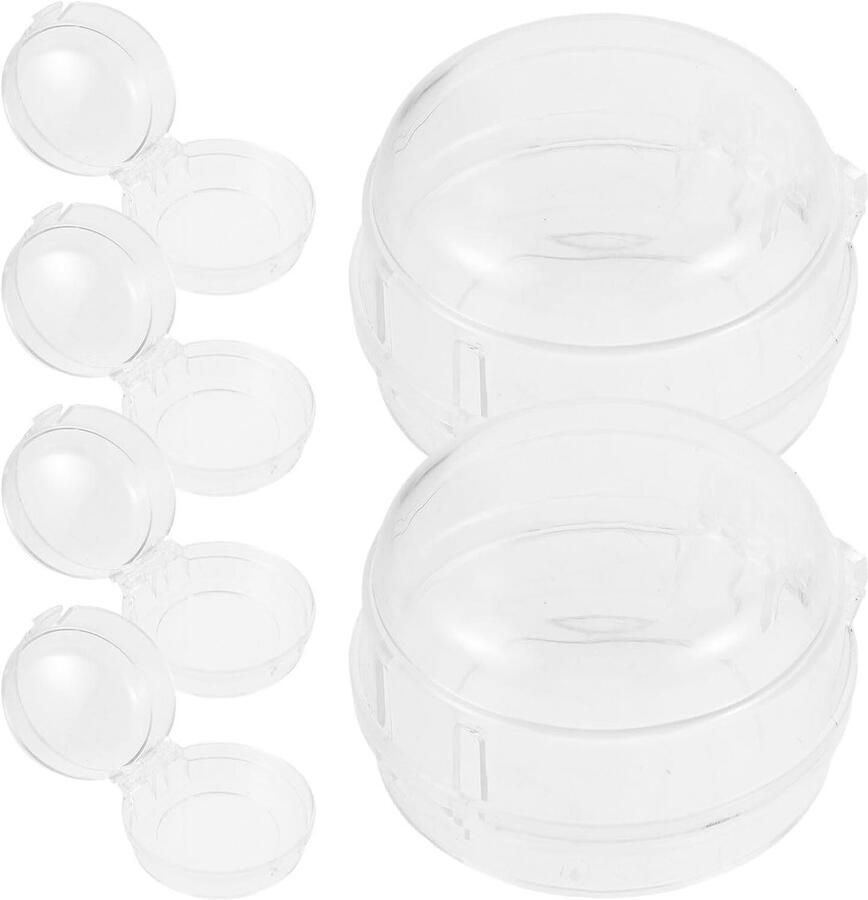 Fornuisknop Afdekkingen Gasfornuis Beschermers Keuken Schoonhouden Hittebestendig Materiaal 6.6 x 6.6 x 4 cm Transparant