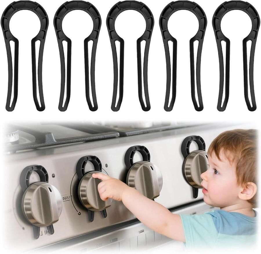 Fornuisknop Afdekkingen Kinderbeveiliging Kookplaat Keuken Veiligheid Hittebestendig Materiaal 5 Stuks Transparant