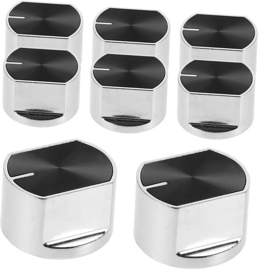 Fornuisknoppen Kookplaat Knoppen Gasfornuis Bediening Zinklegering Constructie 3.7 cm Zwart