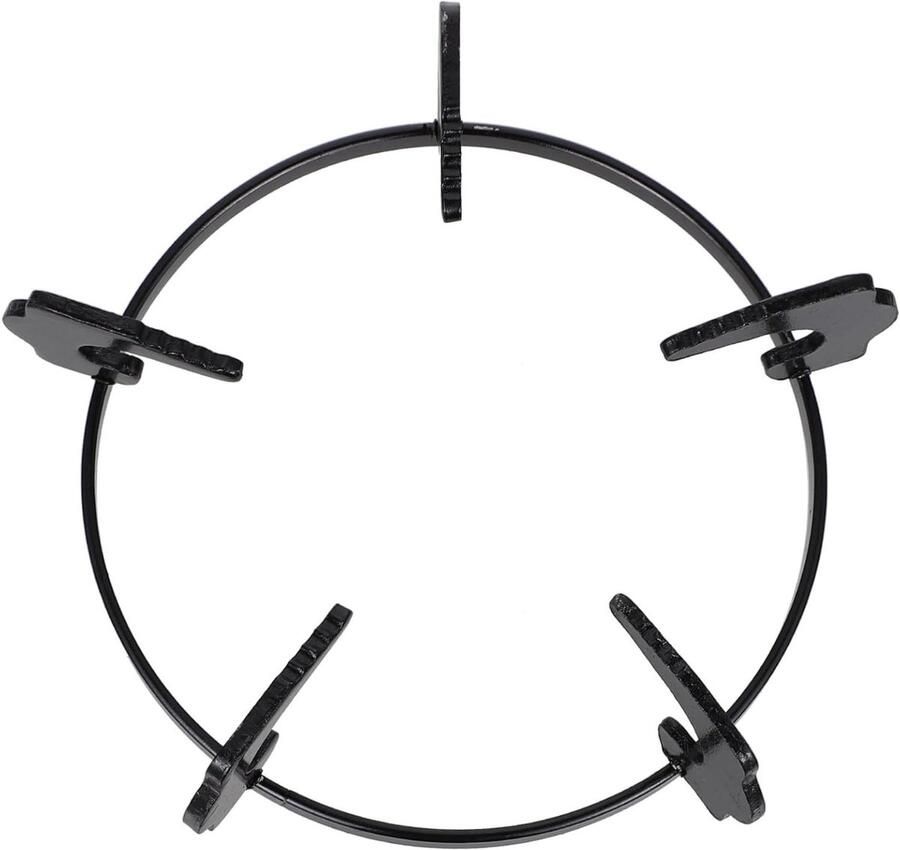 Fornuisrek Rond Ovenrek Houder Koken Stabiliseren Antislip Ontwerp 23 cm Diameter Zwart