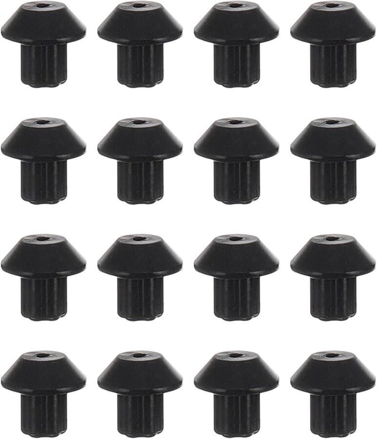 Fornuisrooster Voetjes Kookplaat Pads Stabiele Ondersteuning Hittebestendig Rubber 20 Stuks Zwart