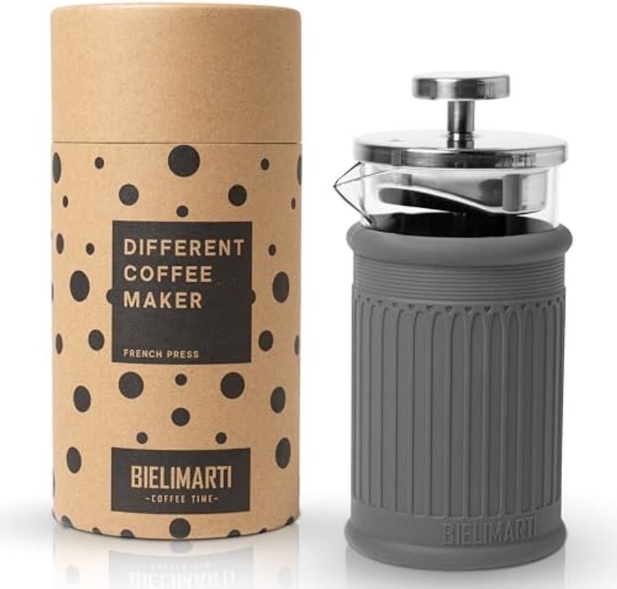 Frans Koffiezetapparaat van Borosilicaatglas met Siliconen Hoes – 350 ml Thermo French Press