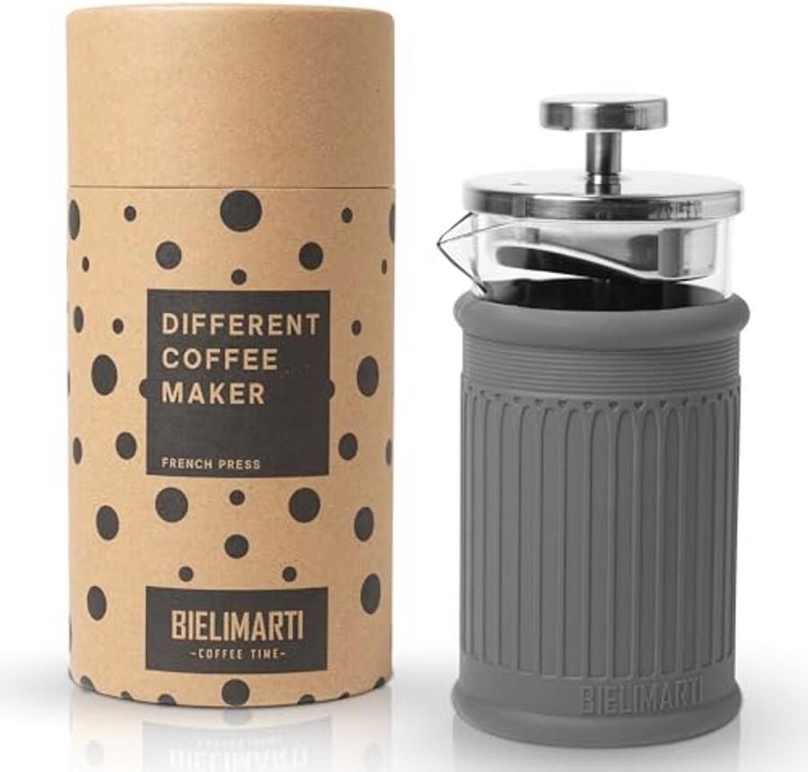 Frans Koffiezetapparaat van Borosilicaatglas met Siliconen Hoes – 350 ml Thermo French Press