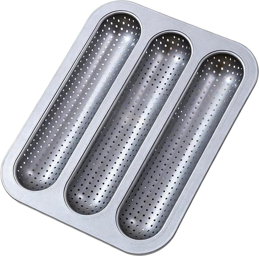 Bakblik Stokbrood Brood Bakvorm Zelf Brood Bakken Geperforeerd Koolstofstaal 325 cm Zwart