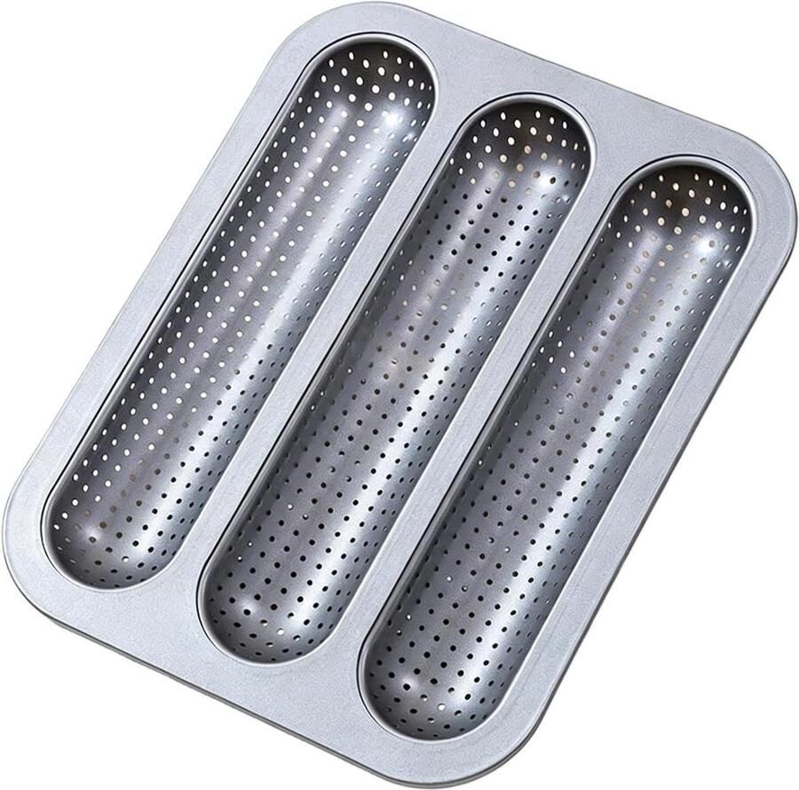 Bakblik Frans Stokbrood Brood Bakvorm Zelf Brood Bakken Gelijkmatige Warmteverdeling 325 x 35 cm Grijs