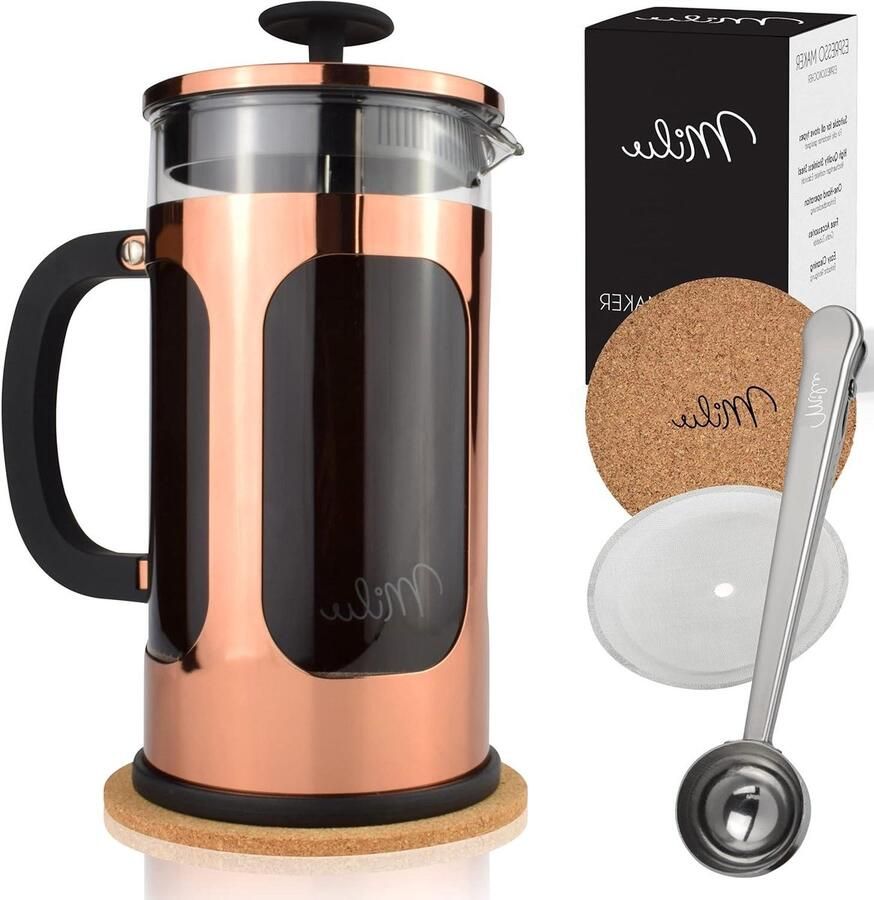 Koffiezetapparaat Franse pers Koffie zetten Breukvast glas 1000 ml Rosa