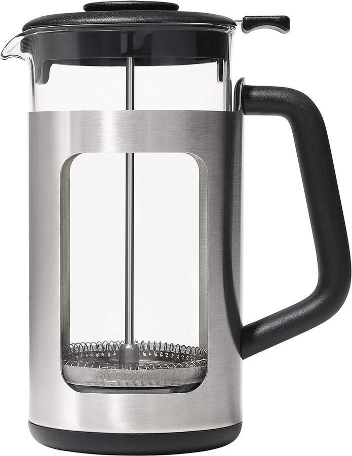 Franse Koffiepers Koffiezetapparaat Zet Koffie Met GroundsLifter 8 Kopjes Staal