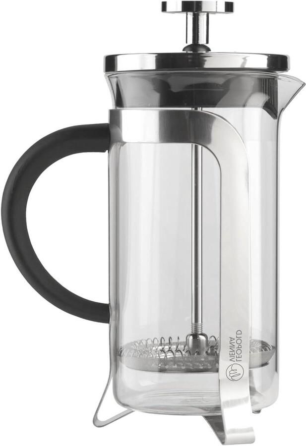 Franse Koffiezetter Cafetière Press Verse Koffie Maken Stijlvol Glanzend Staal 350 ml Zilver