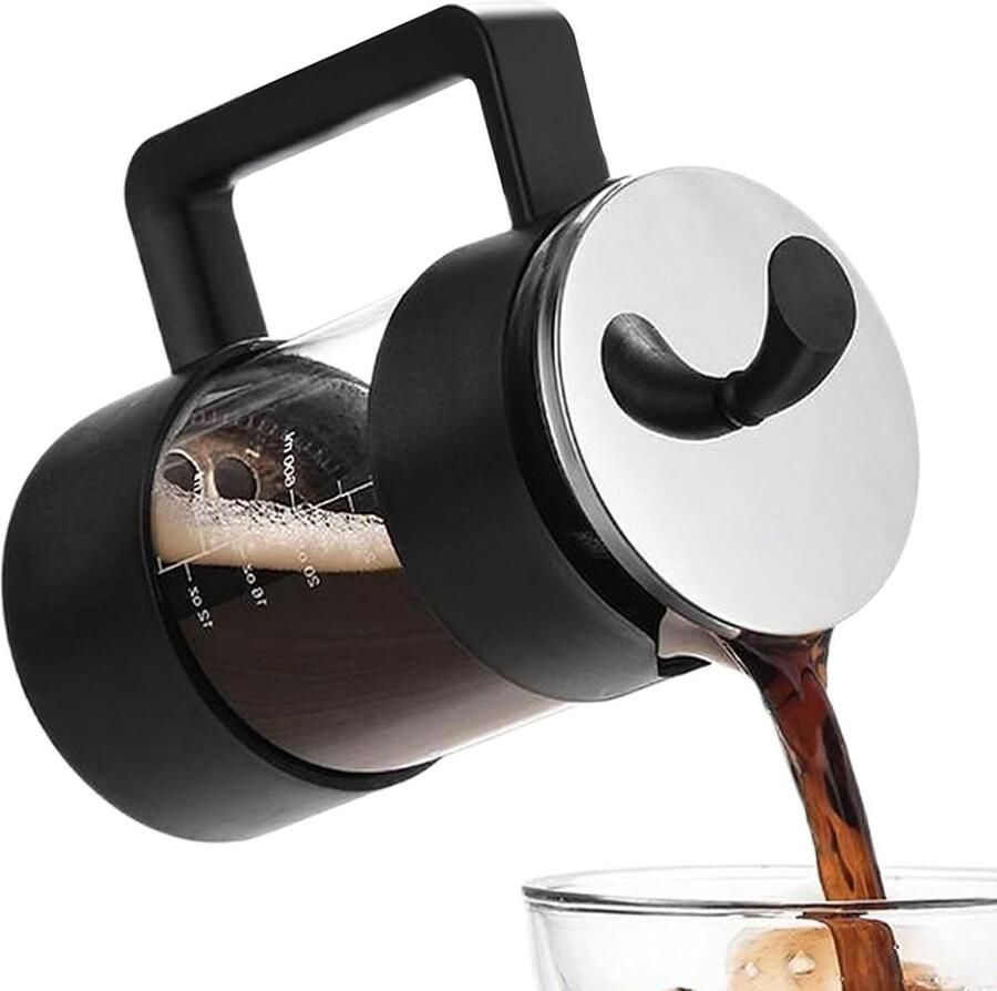 Franse Koffiezetter Koffiepers Glas Koffie Zetten Behoud Natuurlijke Oliën 1 Liter Transparant
