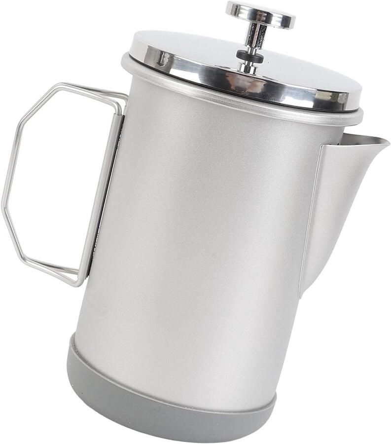 Franse Pers Koffiezetapparaat Koffiezetter Theepot Koffie en Thee Zetten 304 Roestvrij Staal 1000 ml Zilver