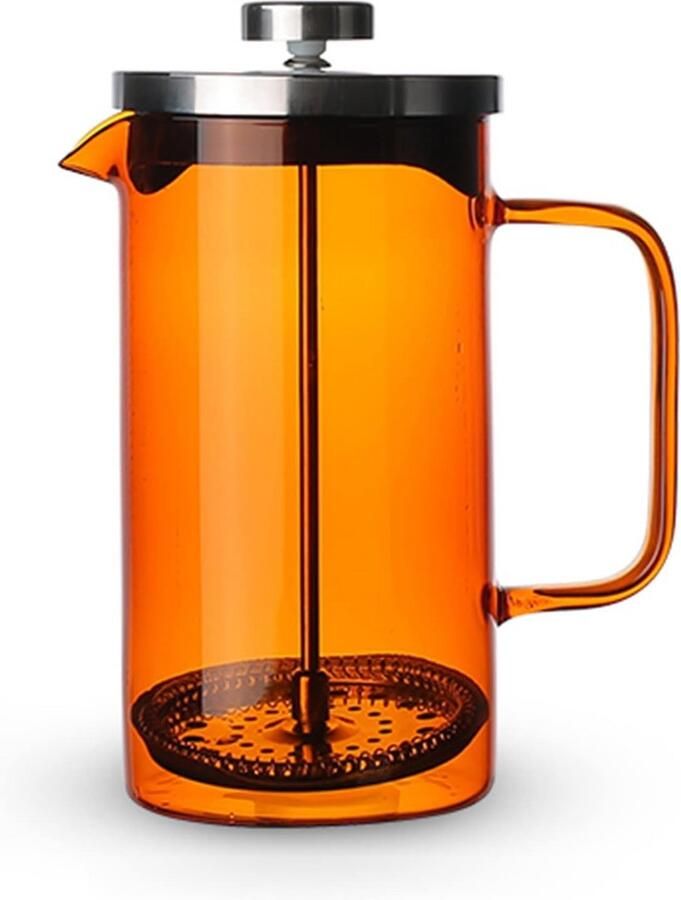 Franse Pers Koffiezetapparaat met 3-laags RVS Filter Hittebestendig Glas