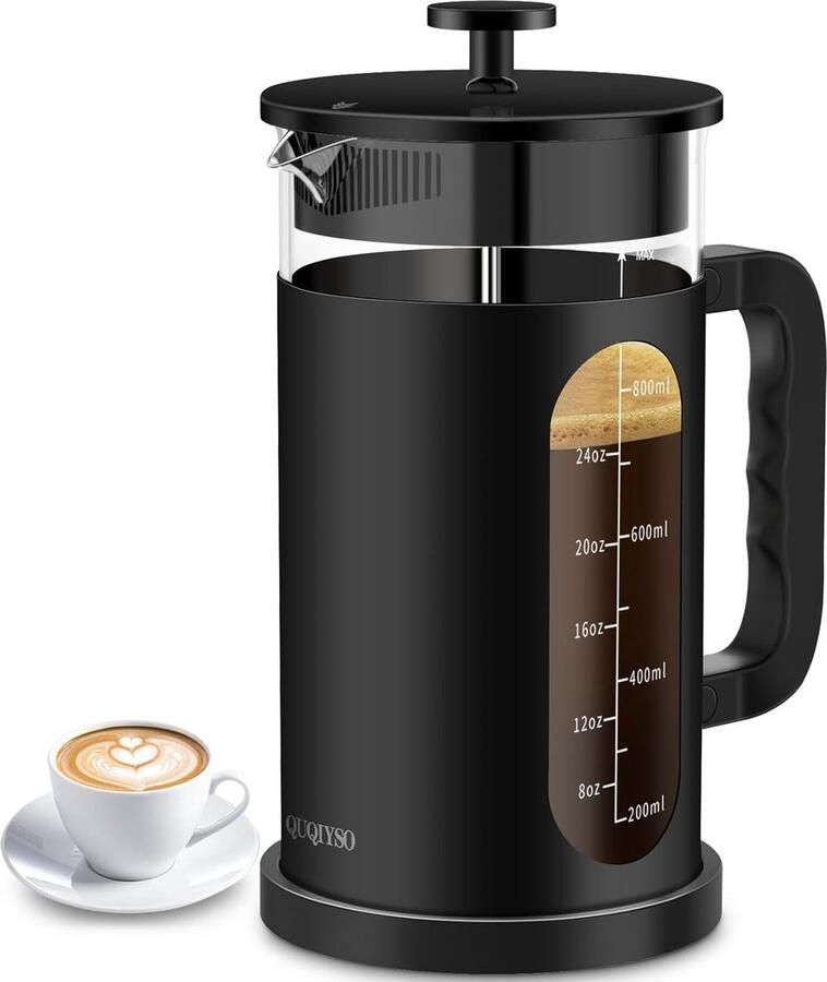 Franse Pers Koffiezetapparaat RVS & Hittebestendig Glas