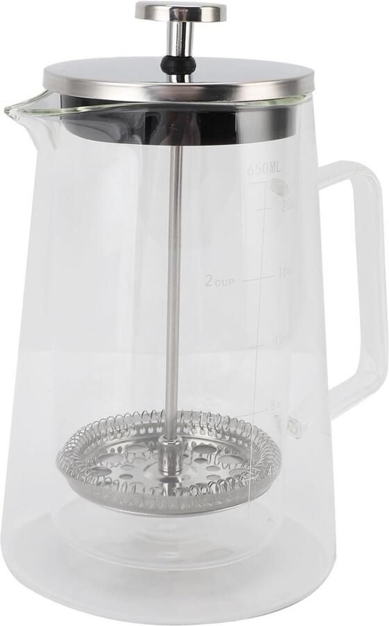 Franse Perskoffiezetter Koffiezetapparaat Glas Thuis Koffie Zetten Temperatuurregeling 25x20x16 cm Transparant