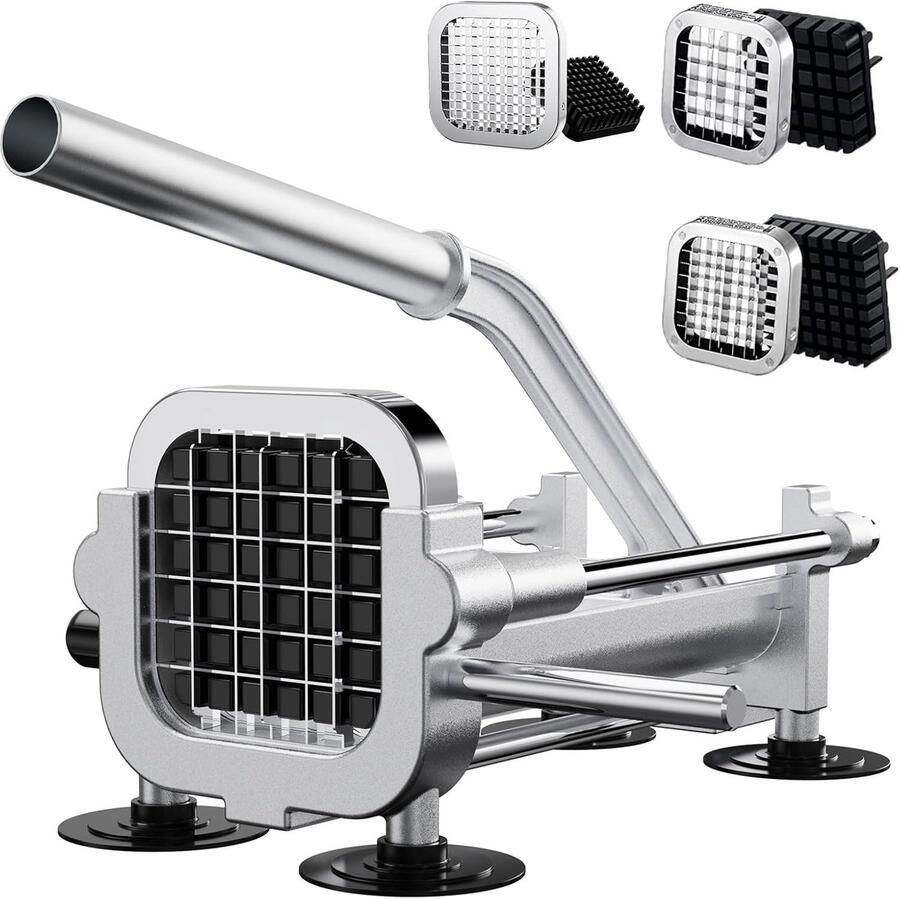 French Fry Cutter Heavy Duty aardappelsnijder plantaardige aardappelsnijder voor zoete aardappel wortel yam komkommers 12.5mm & 9 5mm & 6 35mm