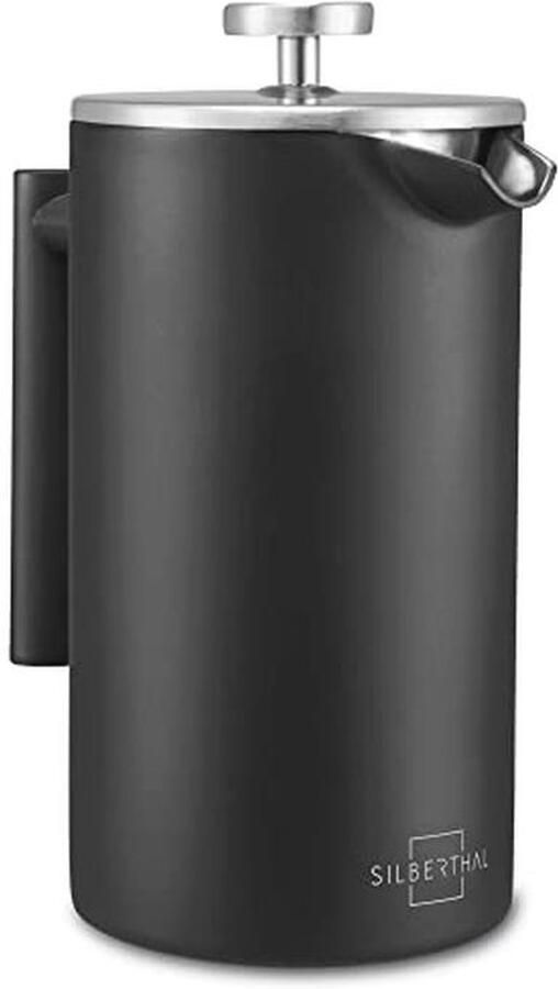 French Press Koffiezetapparaat 1 Liter Dubbelwandig Roestvrij Staal voor 6-8 Kopjes