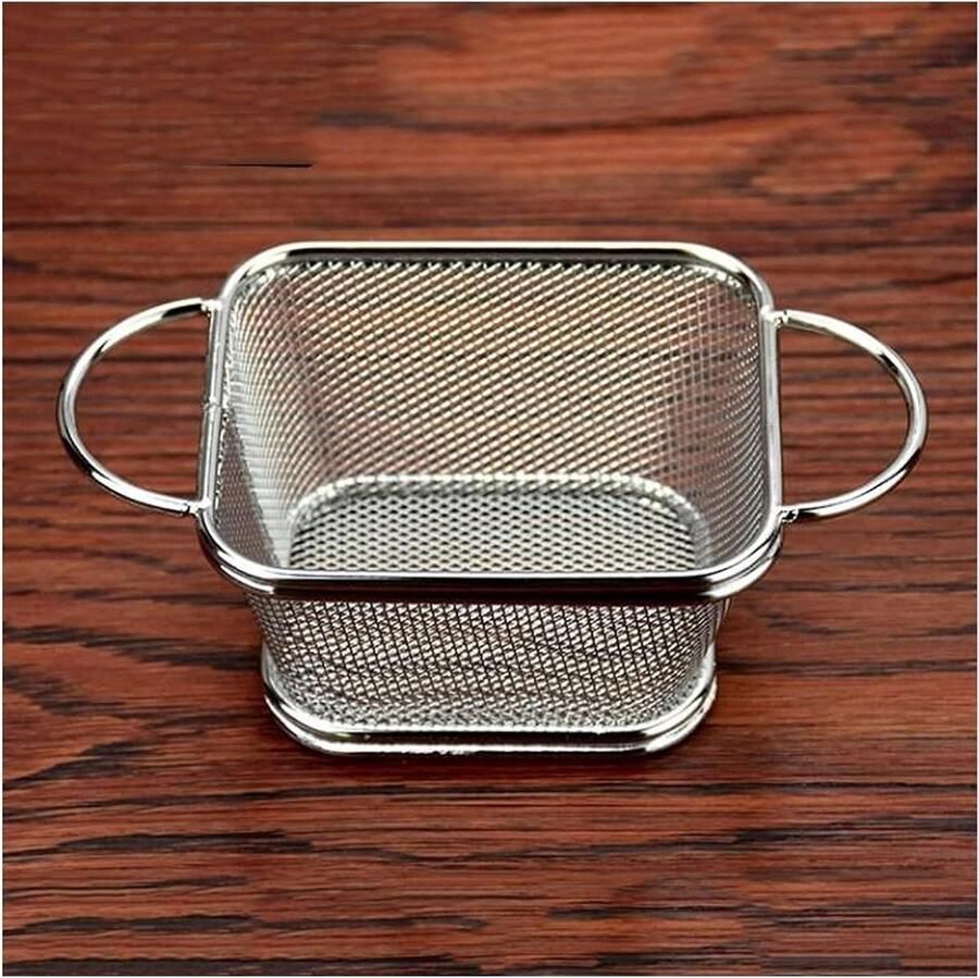 Frituurmandje Roestvrijstalen frietmandje Keuken kookgereedschap Vetfiltermandje Frituurpan Skimmer Vierkante frituurpan Frituurmandjes