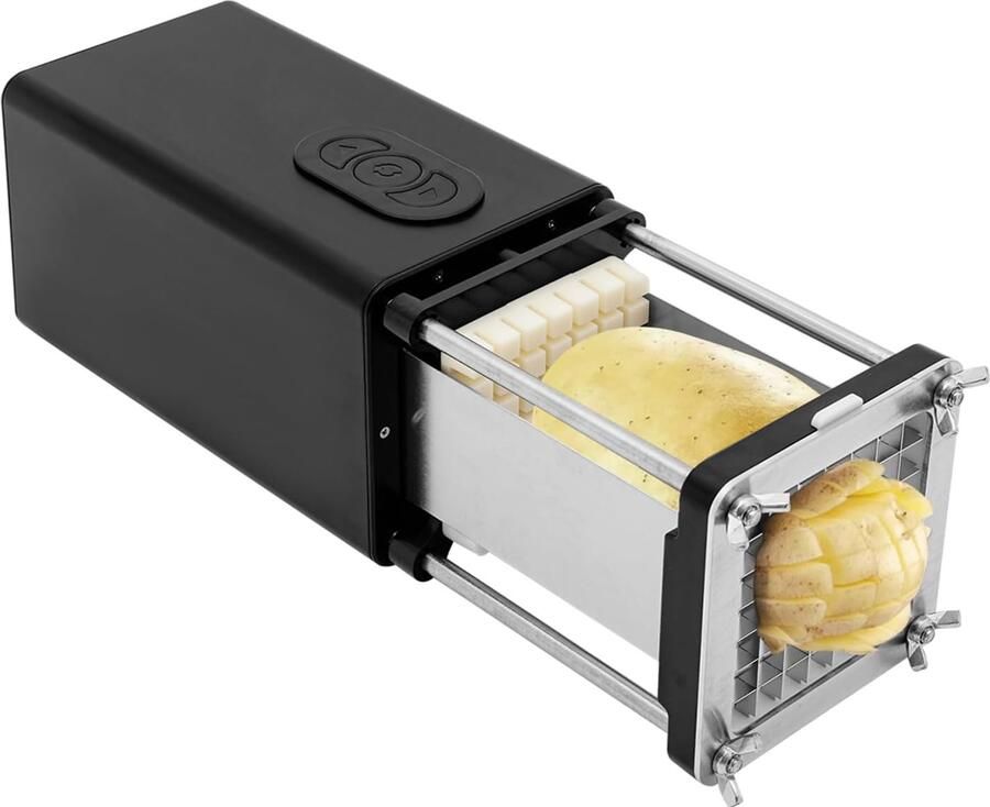 Frietsnijder 58 W aardappelsnijder twee messen voor aardappel- uien- en wortel- en appelsnijder zwart
