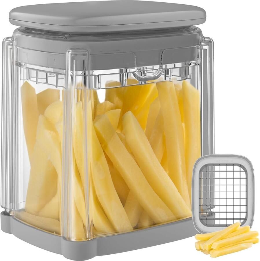 Frietsnijder quick cut aardappelsnijder met 10x10 mm roestvrij staalblad patatsnijder multifunctionele groentesnijder voor friet komkommer wortel ui en fruit