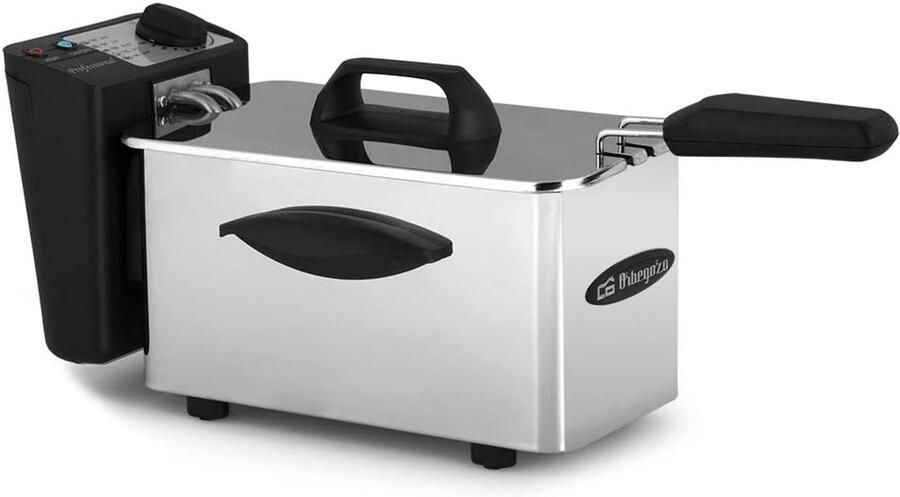 Friteuse 1 5 liter RVS met Inklapbare Handgreep en Regulierbare Thermostaat